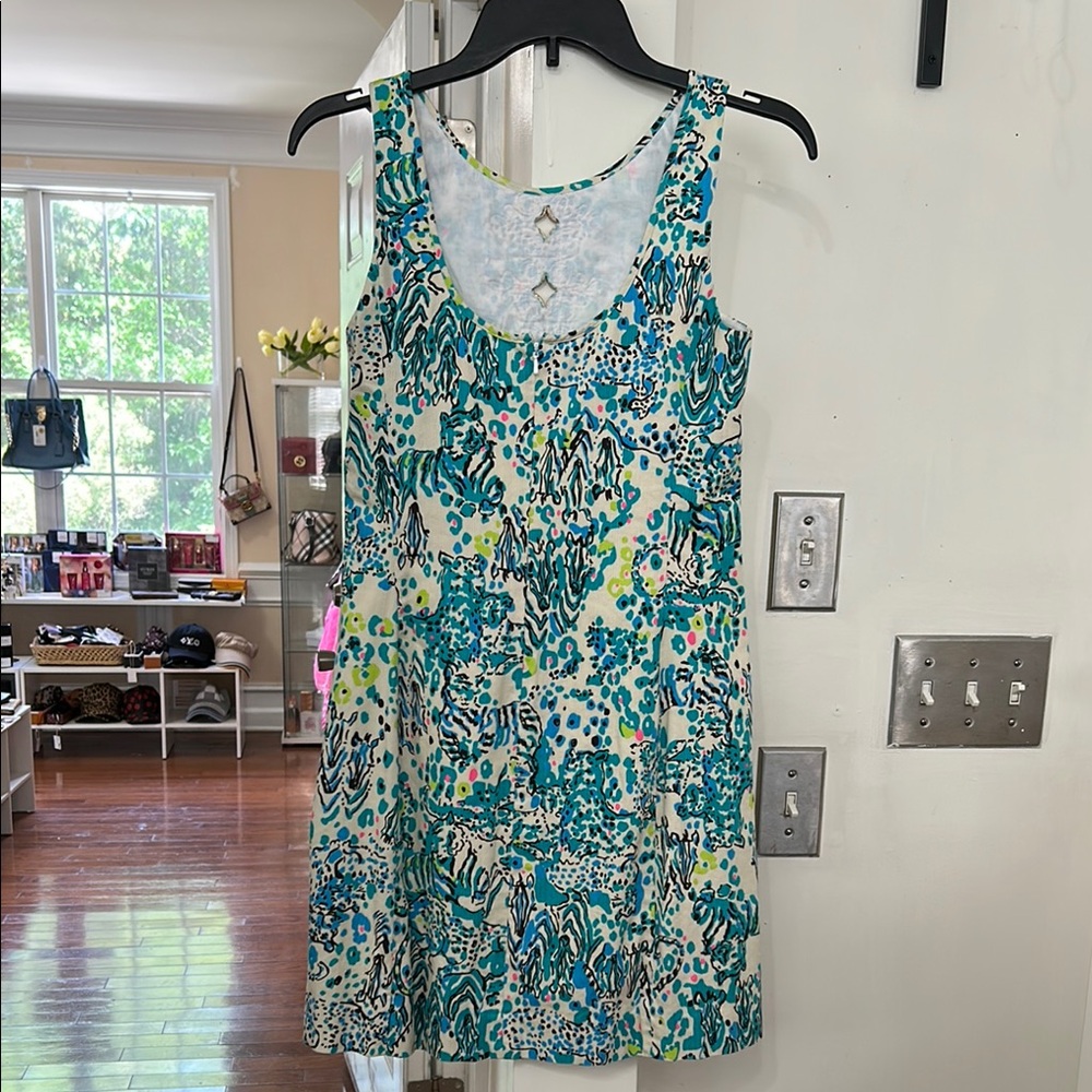 Elegant Multicolor Patterned Dress - image 2